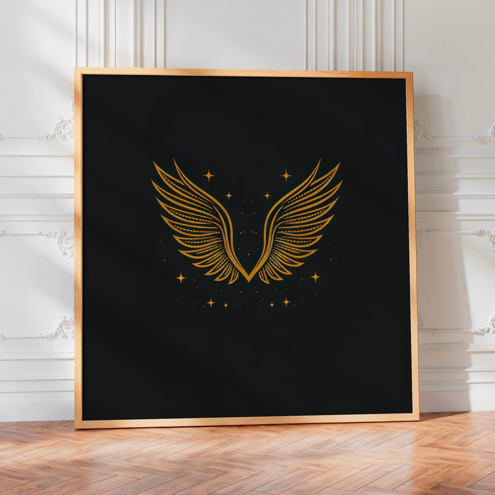 L'impression présentée en poster, sans encadrement, sur un mur neutre.