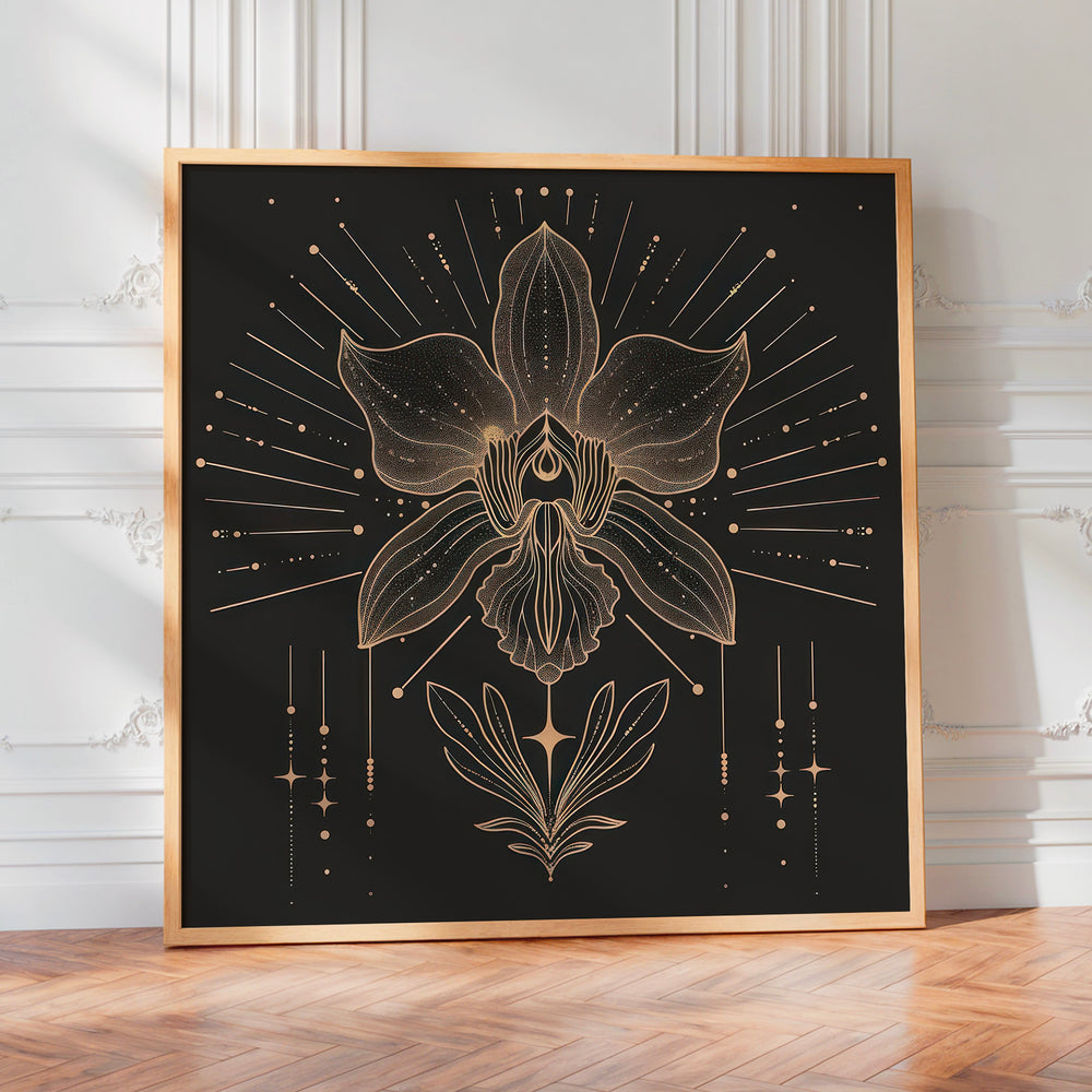 L'impression présentée en poster, sans encadrement, sur un mur neutre.