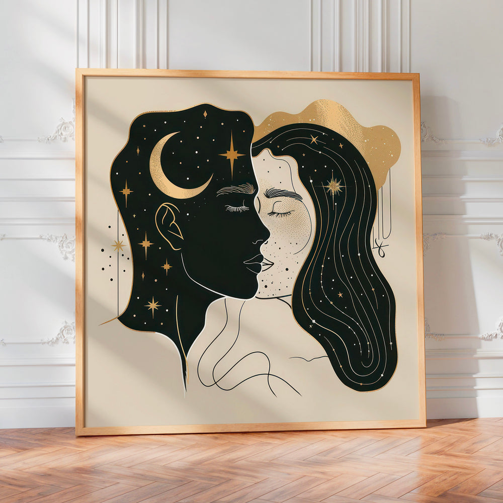 L'impression présentée en poster, sans encadrement, sur un mur neutre.