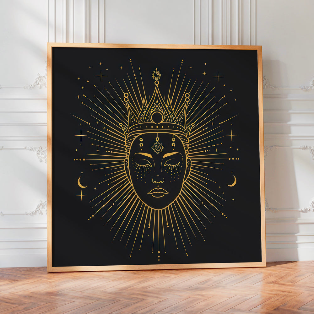L'impression présentée en poster, sans encadrement, sur un mur neutre.