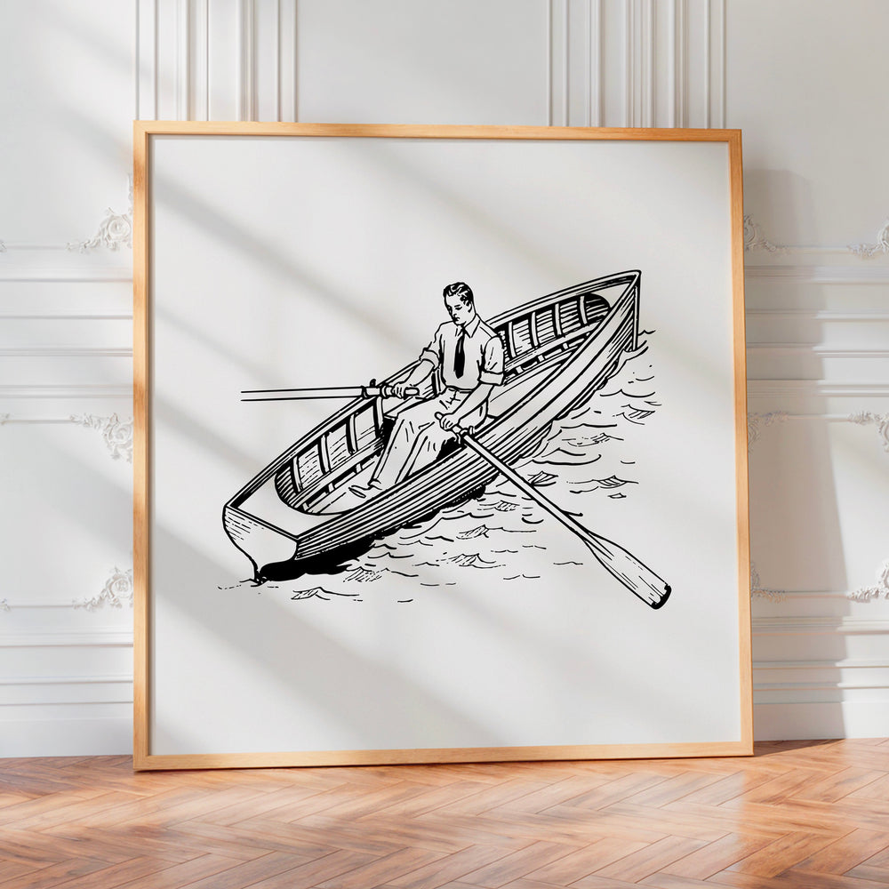 L'impression présentée en poster, sans encadrement, sur un mur neutre.