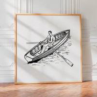 L'impression présentée en poster, sans encadrement, sur un mur neutre.