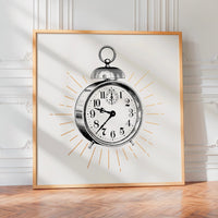 Le tableau accroché en situation dans un intérieur meublé.