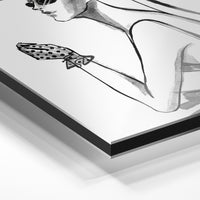 Gros plan du relief : la surépaisseur d'encre en lumière rasante sur aluminium Dibond.