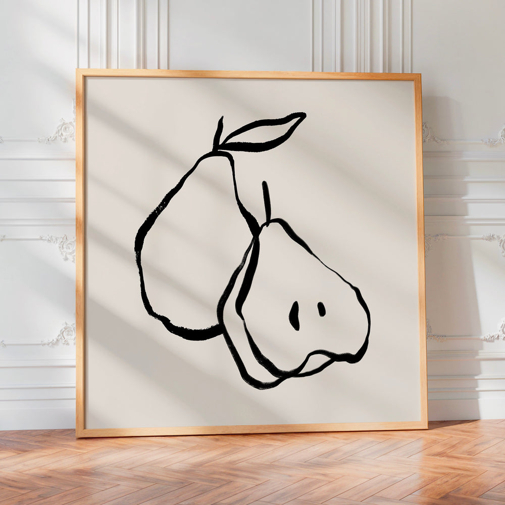 L'impression présentée en poster, sans encadrement, sur un mur neutre.
