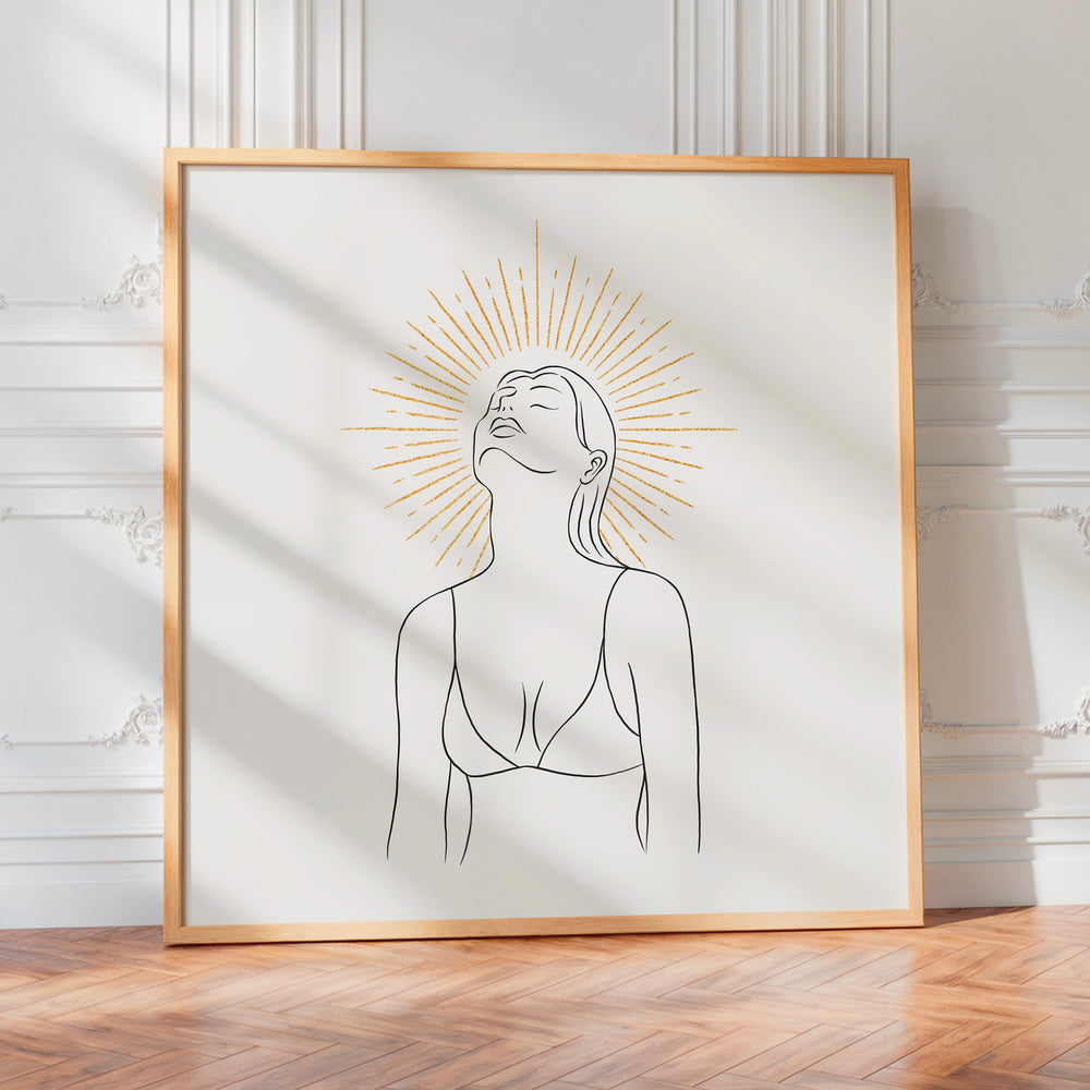 L'impression présentée en poster, sans encadrement, sur un mur neutre.