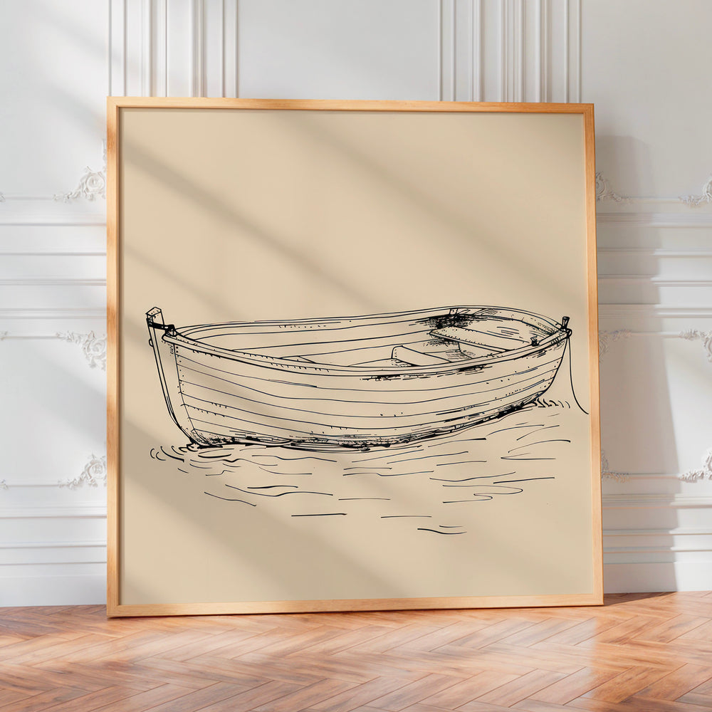 L'impression présentée en poster, sans encadrement, sur un mur neutre.