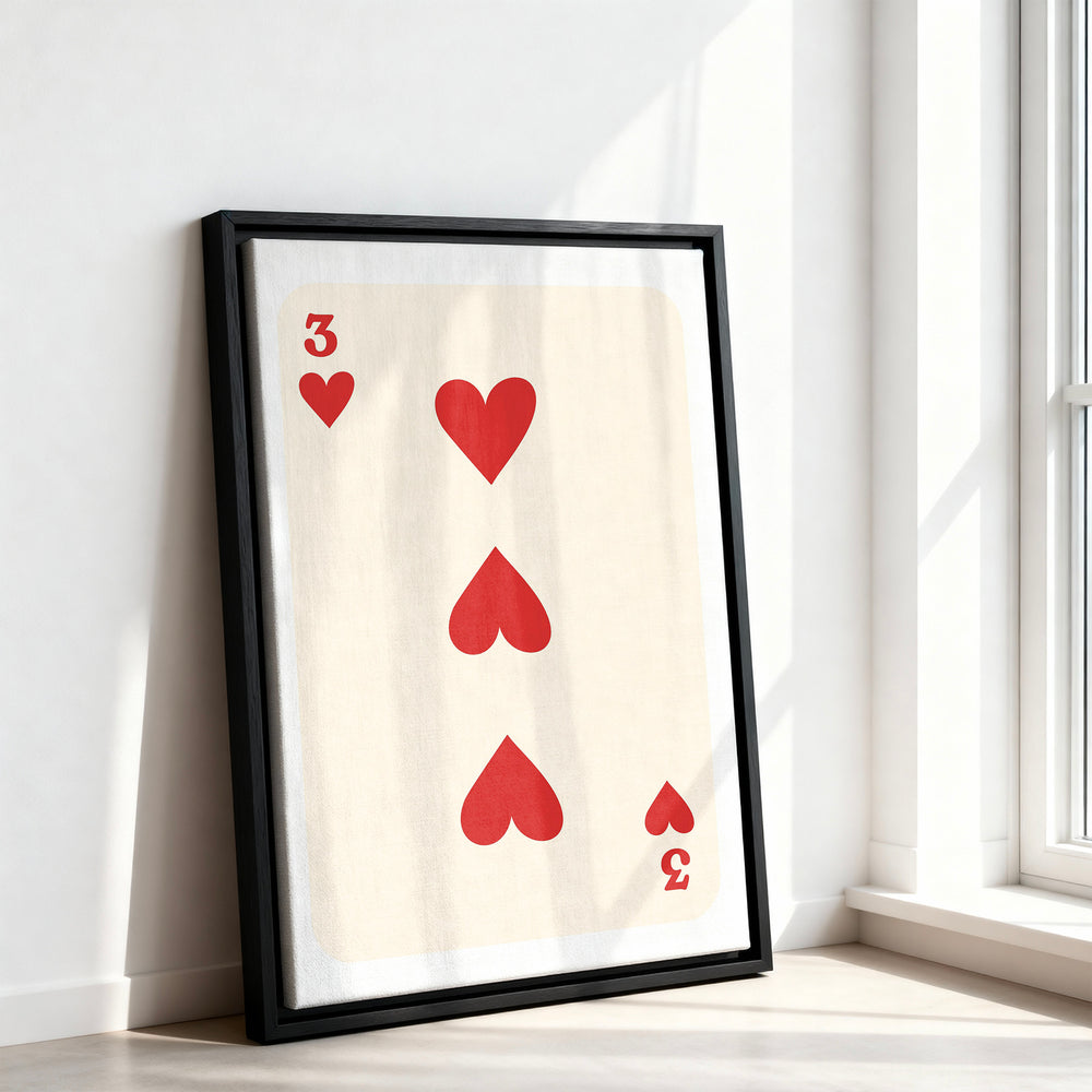 Le tableau accroché en situation dans un intérieur meublé.