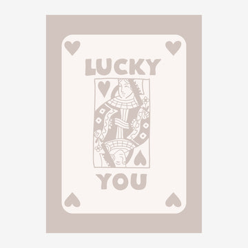 Affiche Lucky You, ligne art minimaliste