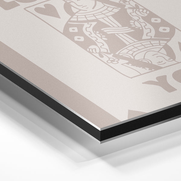 Affiche Lucky You, ligne art minimaliste — Aluminium Dibond