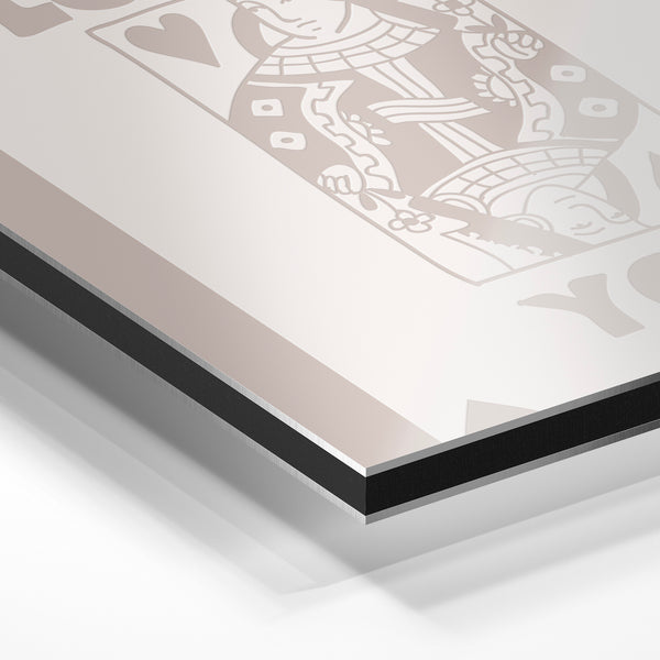 Affiche Lucky You, ligne art minimaliste — Aluminium Dibond relief 3D