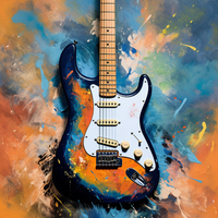 Harmonic Guitar Fusion-Canvas-artwall-Artwall