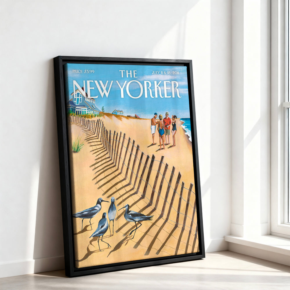 Le tableau accroché en situation dans un intérieur meublé.