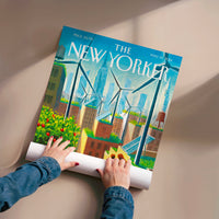 L'impression présentée en poster, sans encadrement, sur un mur neutre.