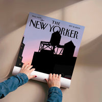 L'impression présentée en poster, sans encadrement, sur un mur neutre.