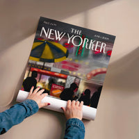 L'impression présentée en poster, sans encadrement, sur un mur neutre.