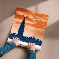 L'impression présentée en poster, sans encadrement, sur un mur neutre.