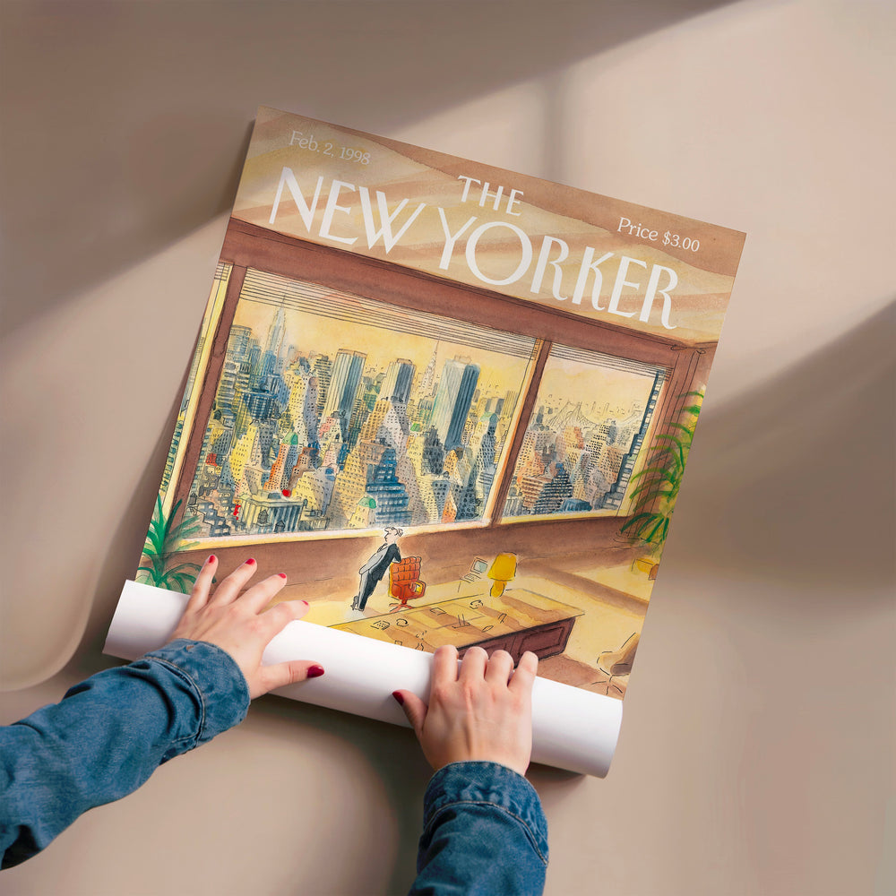 L'impression présentée en poster, sans encadrement, sur un mur neutre.