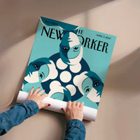 L'impression présentée en poster, sans encadrement, sur un mur neutre.
