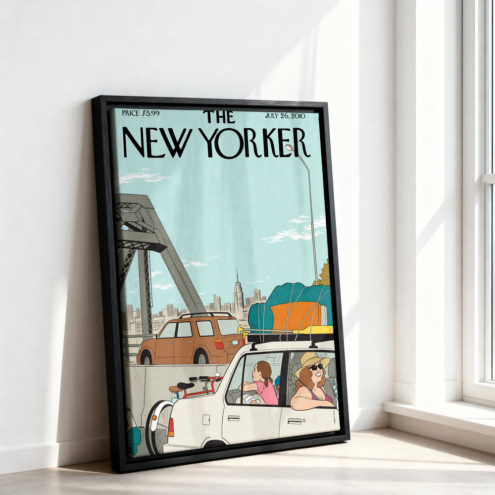 Le tableau accroché en situation dans un intérieur meublé.