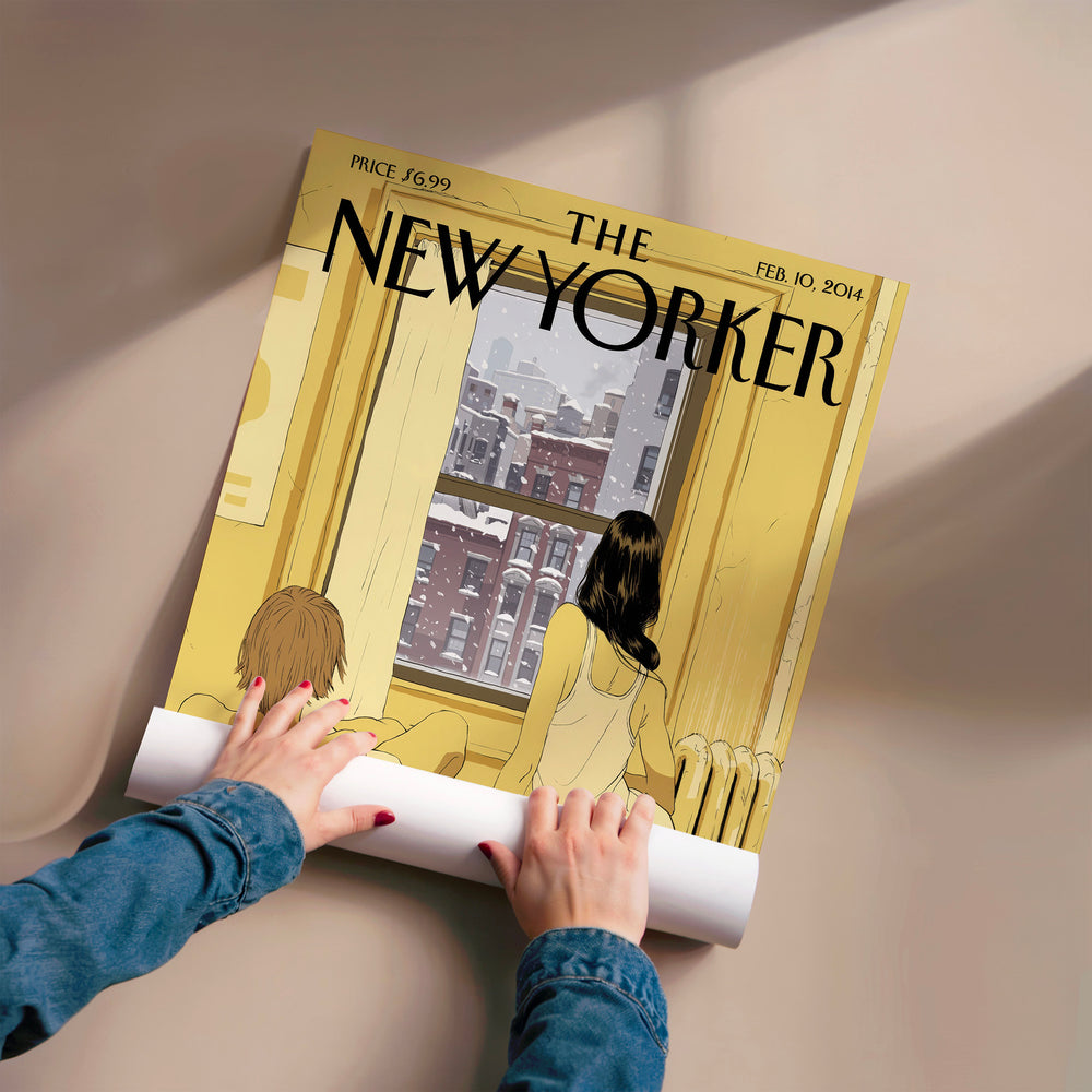L'impression présentée en poster, sans encadrement, sur un mur neutre.