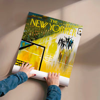 L'impression présentée en poster, sans encadrement, sur un mur neutre.