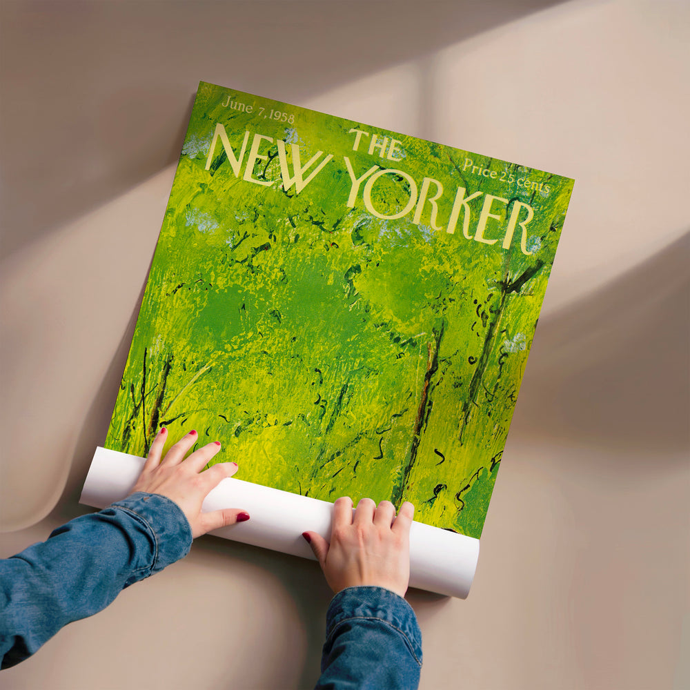 L'impression présentée en poster, sans encadrement, sur un mur neutre.