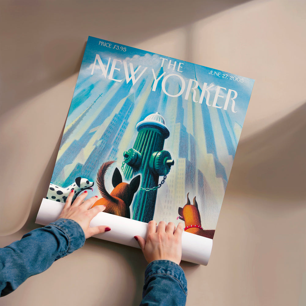 L'impression présentée en poster, sans encadrement, sur un mur neutre.
