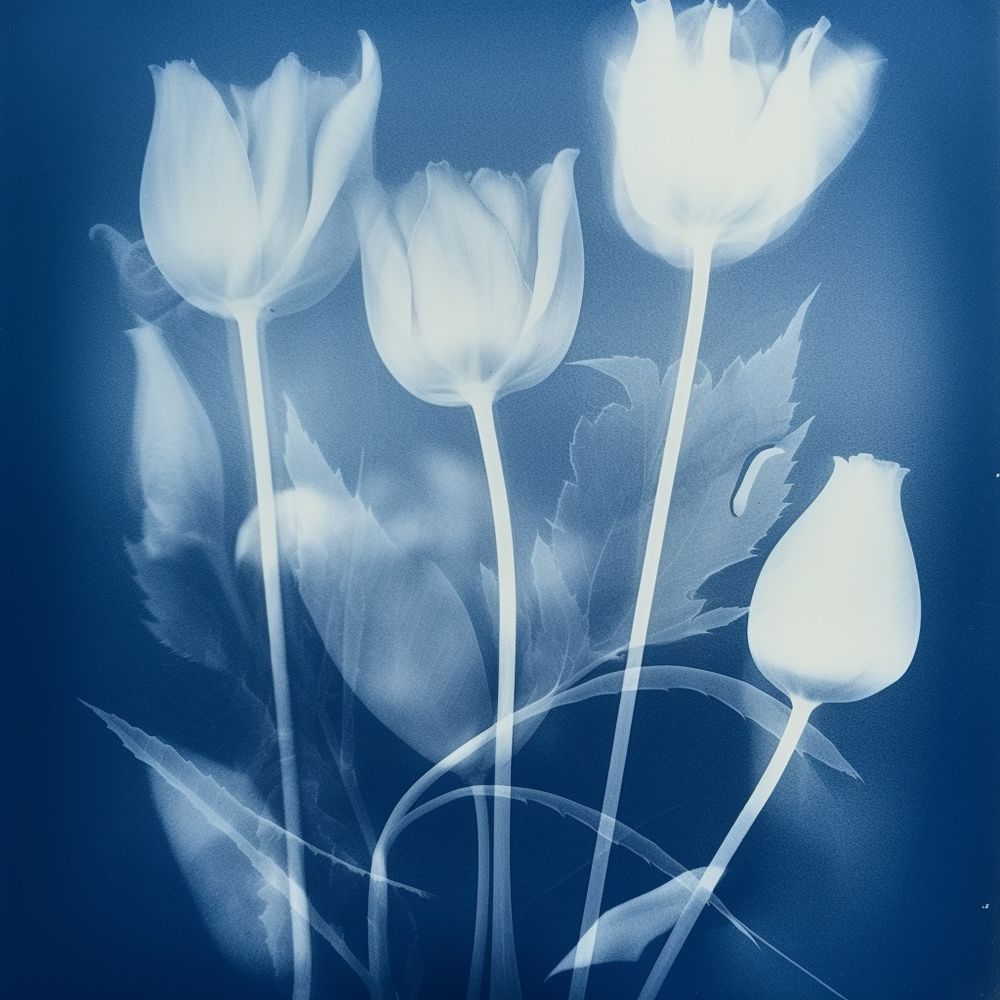 Captivating Cyanotype Essence-Canvas-artwall-Artwall