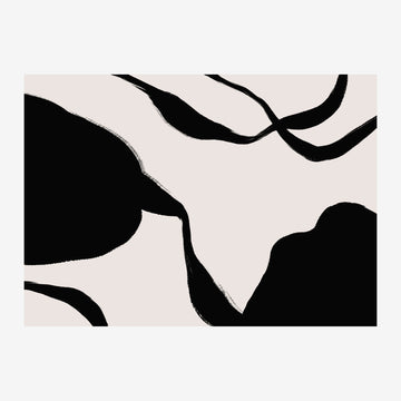 Formes abstraites noir et blanc minimaliste