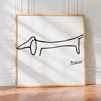 L'impression présentée en poster, sans encadrement, sur un mur neutre.
