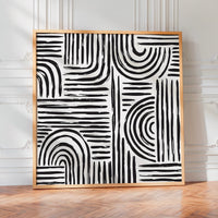 L'impression présentée en poster, sans encadrement, sur un mur neutre.
