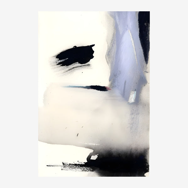 Visage abstrait noir et blanc minimaliste — Toile sur châssis