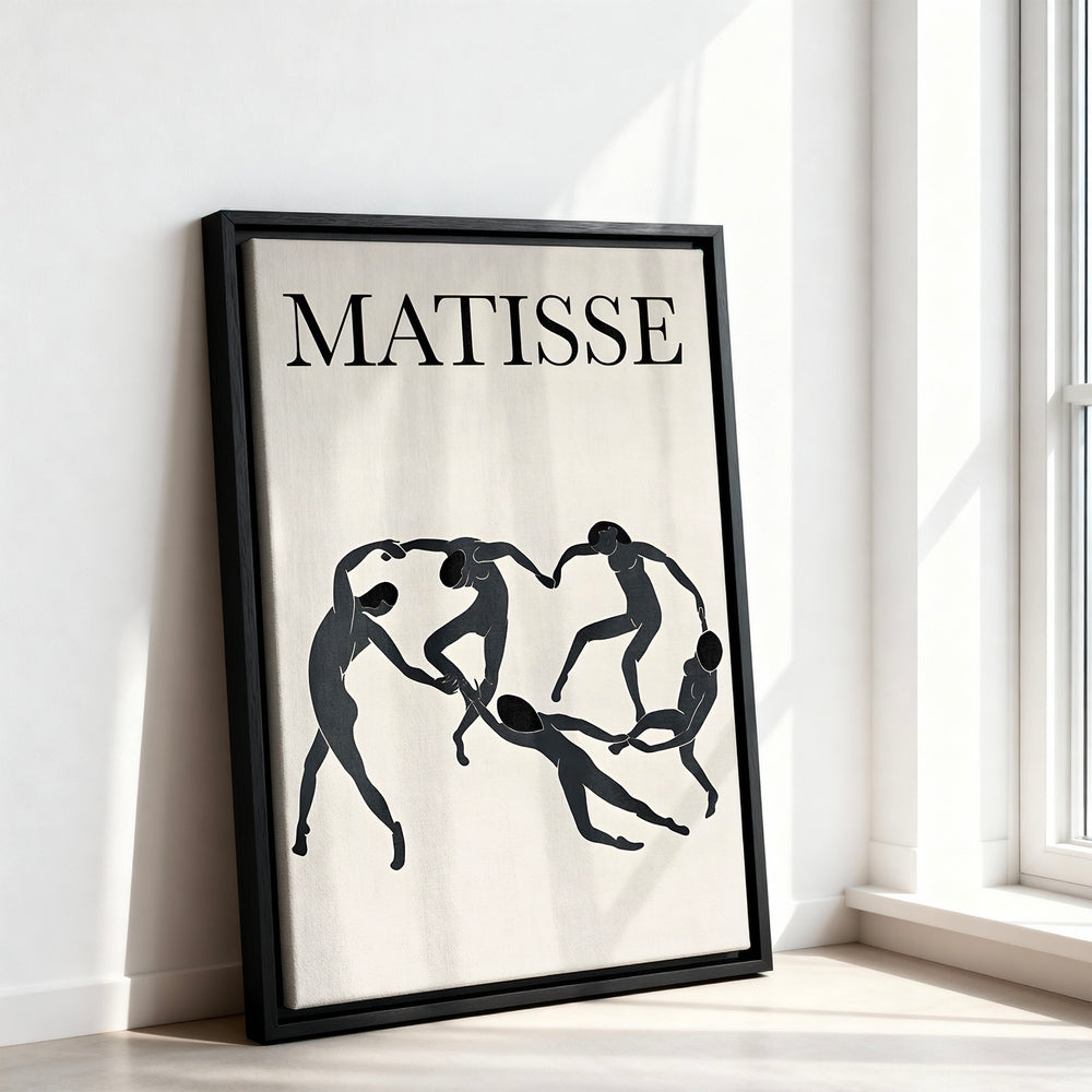 Le tableau accroché en situation dans un intérieur meublé.