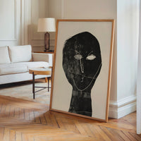 Le tableau accroché en situation dans un intérieur meublé.