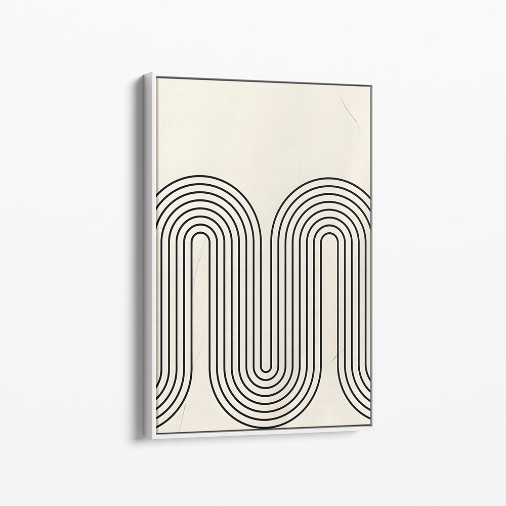 Le tirage encadré d'une caisse américaine blanche, vu de trois quarts contre un mur clair.