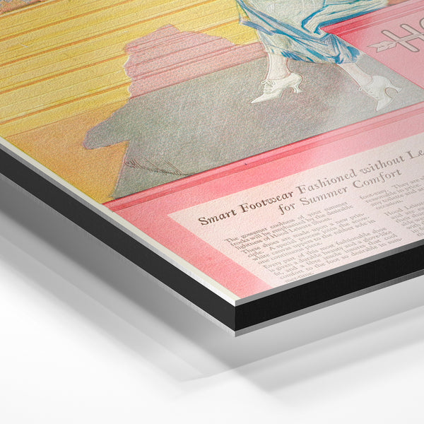 Affiche vintage chaussures de loisir années 1920 — Aluminium Dibond relief 3D
