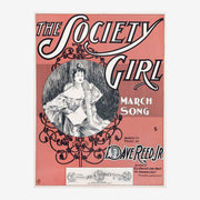 The Society Girl, affiche vintage années 1900