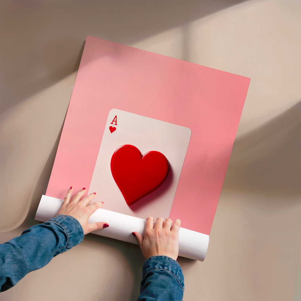 L'impression présentée en poster, sans encadrement, sur un mur neutre.