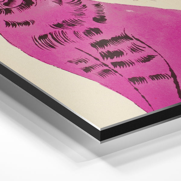 Chat violet pop art rétro – style grafique — Aluminium Dibond