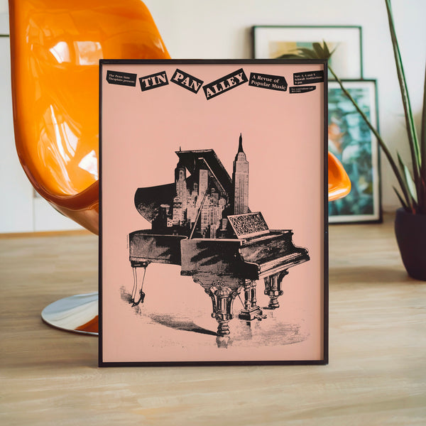 Tin Pan Alley, affiche pop-art rétro musique — Poster HP mat