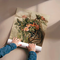 L'impression présentée en poster, sans encadrement, sur un mur neutre.