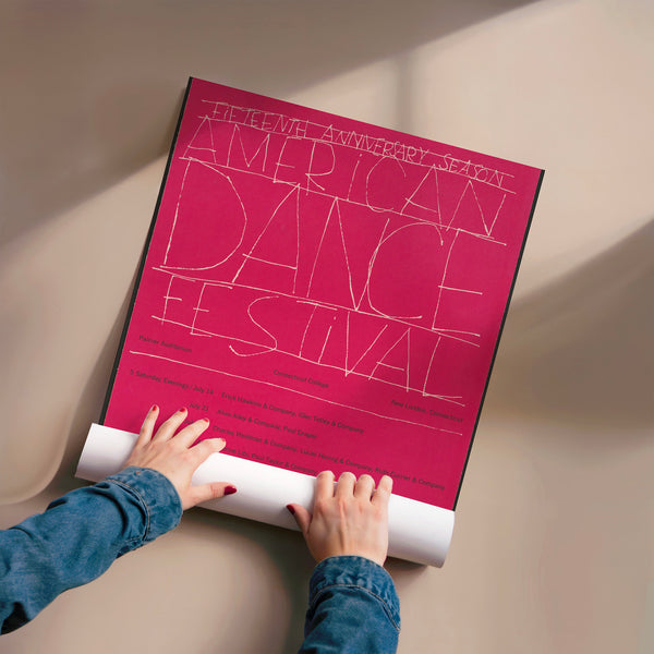 Affiche American Dance Festival rose fuchsia — Poster HP mat