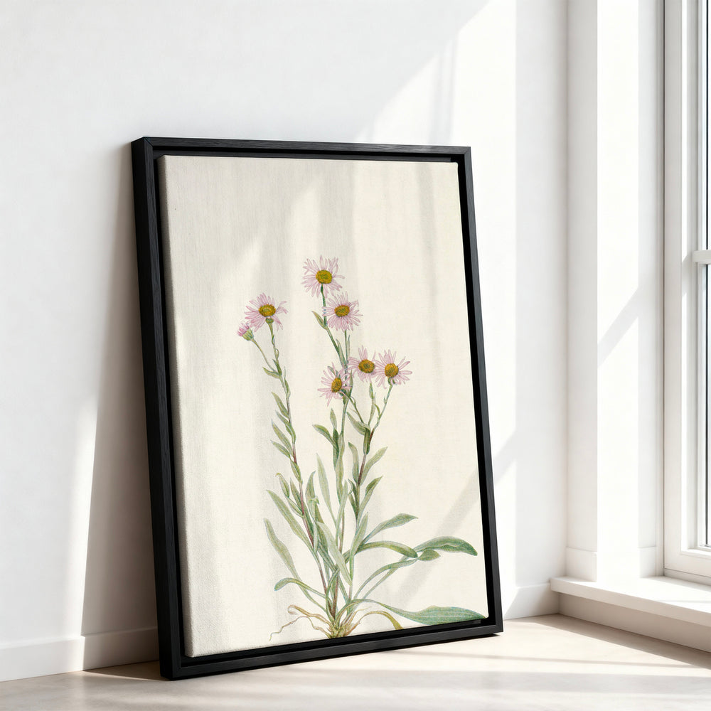 Le tableau accroché en situation dans un intérieur meublé.