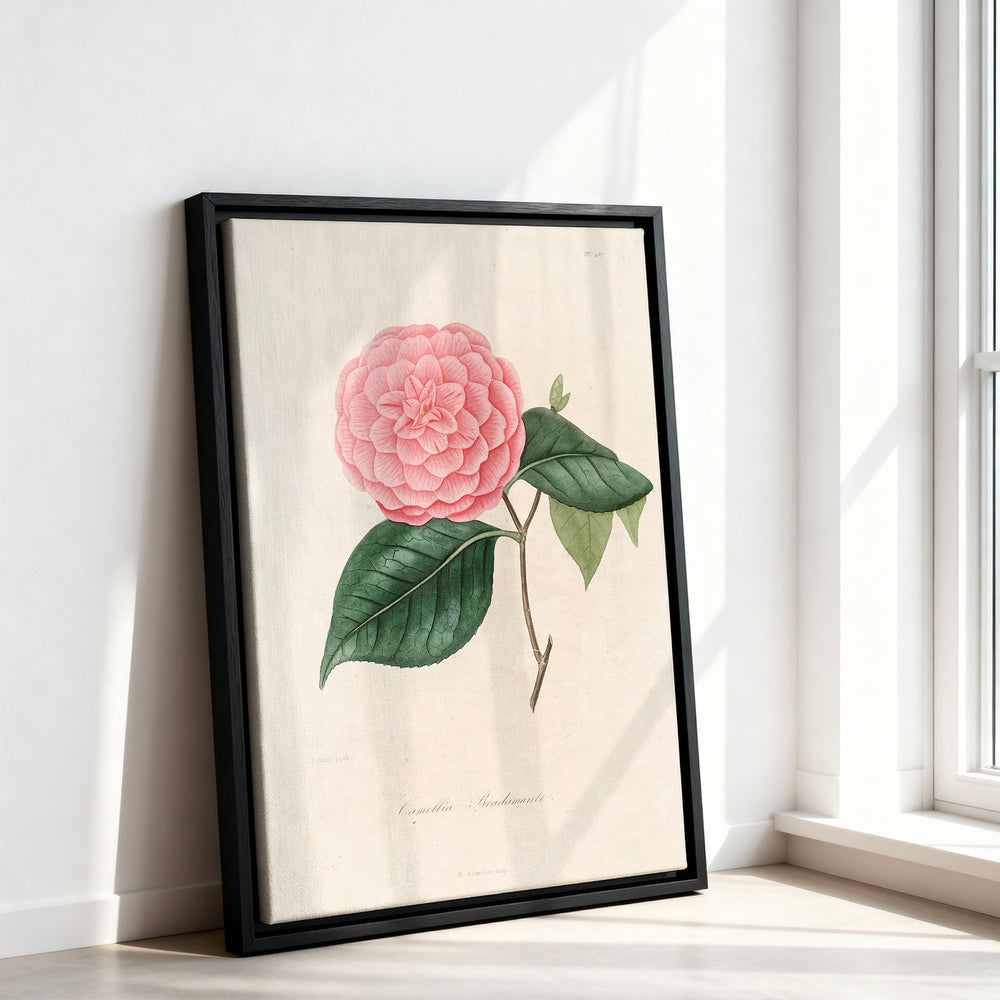 Le tableau accroché en situation dans un intérieur meublé.