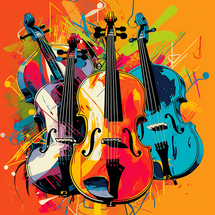 Harmonious Violin Ensemble-Canvas-artwall-Artwall