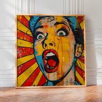 L'impression présentée en poster, sans encadrement, sur un mur neutre.