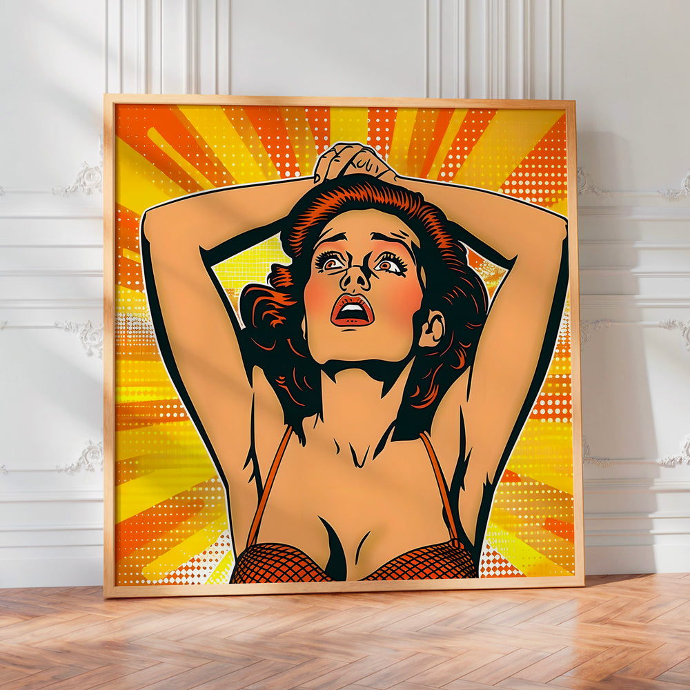 L'impression présentée en poster, sans encadrement, sur un mur neutre.