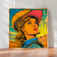 L'impression présentée en poster, sans encadrement, sur un mur neutre.