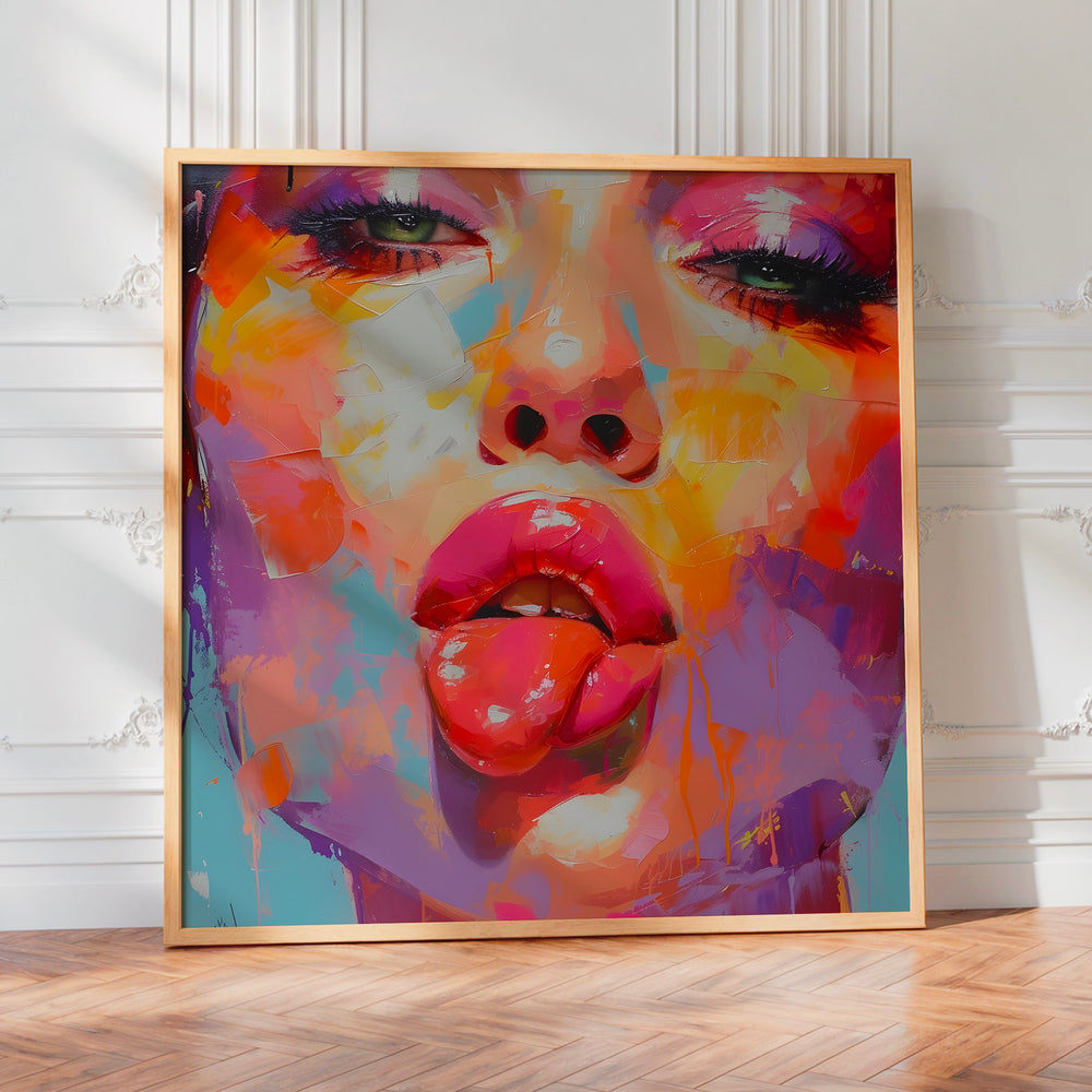 L'impression présentée en poster, sans encadrement, sur un mur neutre.